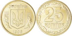 World Coins - Coin, Ukraine, 25 Kopiyok, 1996, Kyiv, , Brass, KM:2.1a