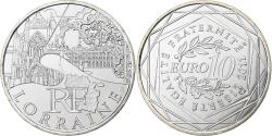 World Coins - France, 10 Euro, Euros des régions, Lorraine, 2011, Paris, Silver,