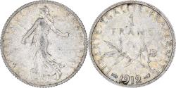 World Coins - Coin, France, Semeuse, Franc, 1912, Paris, , Silver, KM:844.1