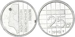 World Coins - Coin, Netherlands, 25 Cents, 1990