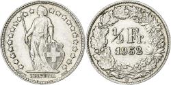 World Coins - Switzerland, 1/2 Franc, 1952, Bern, Silver, , KM:23