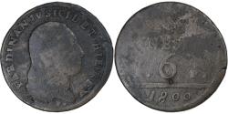 World Coins - Italy, Kingdom of Naples, Ferdinand IV, 6 Tornesi, 1800, Naples,