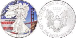 Us Coins - Coin, United States, Silver Eagle, Dollar, 2014, Philadelphia, Colourized