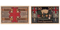World Coins - Banknote, Germany, Pyrmont, 50 Pfennig, jardin, 1921 UNC(63) Mehl:1085.1