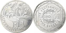 World Coins - France, 10 Euro, Euros des régions, Auvergne, 2012, Paris, Silver,