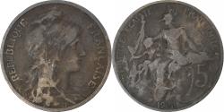 World Coins - France, Daniel-Dupuis, 5 Centimes, 1903, Paris, , Bronze, Gadoury:165