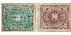 World Coins - Banknote, Germany, 1/2 Mark, 1944, KM:191a, VF(20-25)