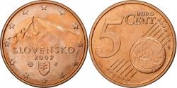 World Coins - Slovakia, 5 Euro Cent, 2009, Kremnica, Copper Plated Steel, , KM:97
