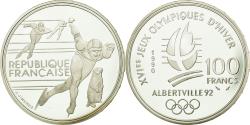World Coins - Coin, France, Patinage de vitesse, 100 Francs, 1990, BE, , Silver