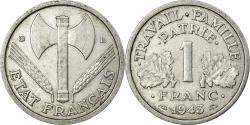World Coins - France, 1 Franc, Bazor, 1943, Beaumont-Le-Roger, Aluminum,
