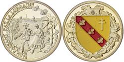 World Coins - France, Medal, En passant par la Lorraine, Gilt steel, Colourized,
