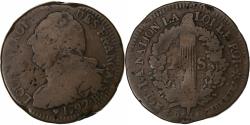 World Coins - France, Louis XVI, 2 Sols Français, 1792 / AN 4, Strasbourg, Métal de