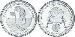 World Coins - France, Medal, Le premier homme sur la Lune, Sciences & Technologies, 1969