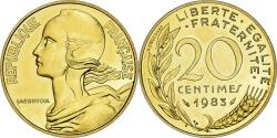 World Coins - Coin, France, Marianne, 20 Centimes, 1983, Paris, série FDC,