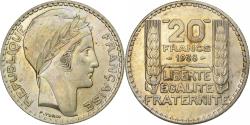 World Coins - France, 20 Francs, Turin, 1938, Paris, Silver, , Gadoury:852, KM:879
