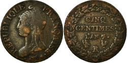 World Coins - Coin, France, Dupré, 5 Centimes, 1798, Paris, , Bronze, KM:640.1