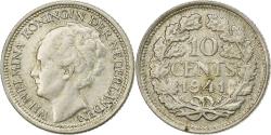World Coins - Netherlands, Wilhelmina I, 10 Cents, 1941, Silver, , KM:163