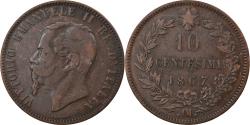 World Coins - Coin, Italy, Vittorio Emanuele II, 10 Centesimi, 1867, Strasbourg,