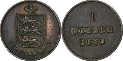 World Coins - Guernsey, Double, 1830, Bronze,