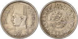 World Coins - Egypt, Farouk, 2 Piastres, 1937, British Royal Mint, Silver, , KM:365