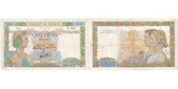 World Coins - France, 500 Francs, La Paix, 1941-01-09, W.1802, EF(40-45)