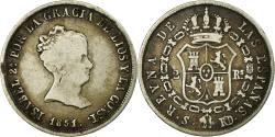 World Coins - Coin, Spain, Isabel II, 2 Reales, 1851, Seville, , Silver, KM:526.2