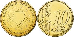 World Coins - Netherlands, Beatrix, 10 Euro Cent, 2008, Utrecht, BU, , Nordic gold