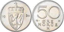 World Coins - Coin, Norway, 50 Öre, 1980
