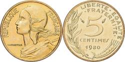 World Coins - Coin, France, Marianne, 5 Centimes, 1980, Paris, série FDC,