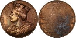 World Coins - France, Medal, Les Rois de France, Robert II, 1838, Bronze, Caqué,