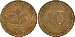 World Coins - Coin, GERMANY - FEDERAL REPUBLIC, 10 Pfennig, 1993, Hambourg, , Brass