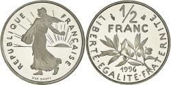 World Coins - Coin, France, Semeuse, 1/2 Franc, 1996, Paris, Proof / BE, , Nickel