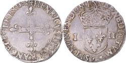 World Coins - Coin, France, Henri III, 1/4 d'écu à la croix de face, 1582, Rennes