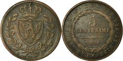 World Coins - Coin, ITALIAN STATES, SARDINIA, Carlo Felice, 5 Centesimi, 1826, Torino