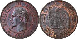 World Coins - France, Napoleon III, 10 Centimes, Napoléon III, 1855, Strasbourg, Bronze