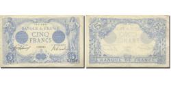World Coins - France, 5 Francs, Bleu, 1905, 1913-01-11, AU(55-58), Fayette:2.13, KM:70