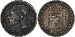World Coins - Spain, Alfonso XII, 50 Centimos, 1881, Madrid, Silver, , KM:685