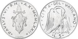 World Coins - Vatican, Paul VI, 5 Lire, 1972 (Anno X), Rome, Aluminum, , KM:118