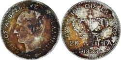 World Coins - Coin, Greece, George I, 20 Lepta, 1883, Paris, , Silver, KM:44