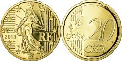 World Coins - France, 20 Euro Cent, 2013, BE, , Brass, KM:1411