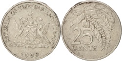 World Coins - TRINIDAD & TOBAGO, 25 Cents, 1980, , Copper-nickel, KM:32