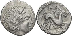Ancient Coins - Santones, Drachme à la couronne en chevrons, 2nd-1st century BC, Silver