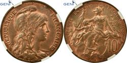 World Coins - Coin, France, Dupuis, 10 Centimes, 1913, Paris, GENI, MS63RB, Bronze, KM:843