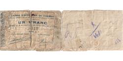 World Coins - France, Cambrai, 1 Franc, 1916, Syndicat de communes, VF(20-25), Pirot:59-469