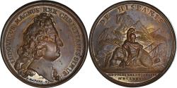 World Coins - France, Medal, Louis XIV, Défaite des Espagnols en Catalogne, History, 1677