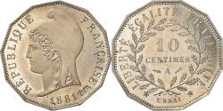 World Coins - Coin, France, Dupré, 10 Centimes, 1881, Paris, ESSAI, , Maillechort