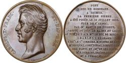 World Coins - France, Medal, Charles X, Pont duc de Bordeaux, Saumur, 1825, Bronze