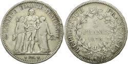 World Coins - Coin, France, Hercule, 5 Francs, 1878, Bordeaux, , Silver, Gadoury:745a