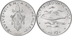 World Coins - Vatican, Paul VI, 10 Lire, 1974 / Anno XII, Rome, Aluminum, , KM:119