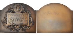 World Coins - France, Medal, La Compagnie de l'Est, WAR, 1914-1917, Allouard,